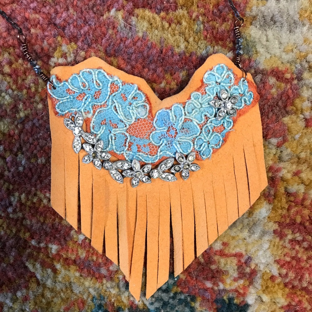 Felt & Lace Necklace